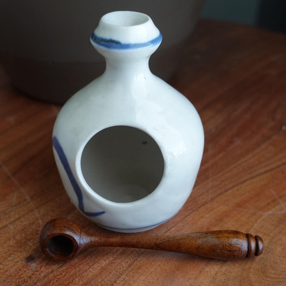Studio Pottery Artist Signed‎ 1950s salt cellar condiment container